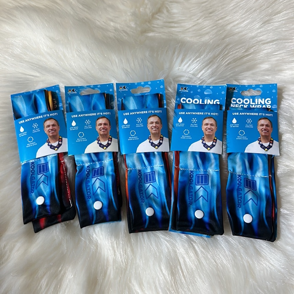 🌸NEW 3 Pieces KOOLGATOR Evaporative Cooling Neck Wrap - Keep Cool in The…